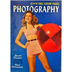 Popular Photography June 1949 Art Gordon H. Lord Vintage Cover Only Photo